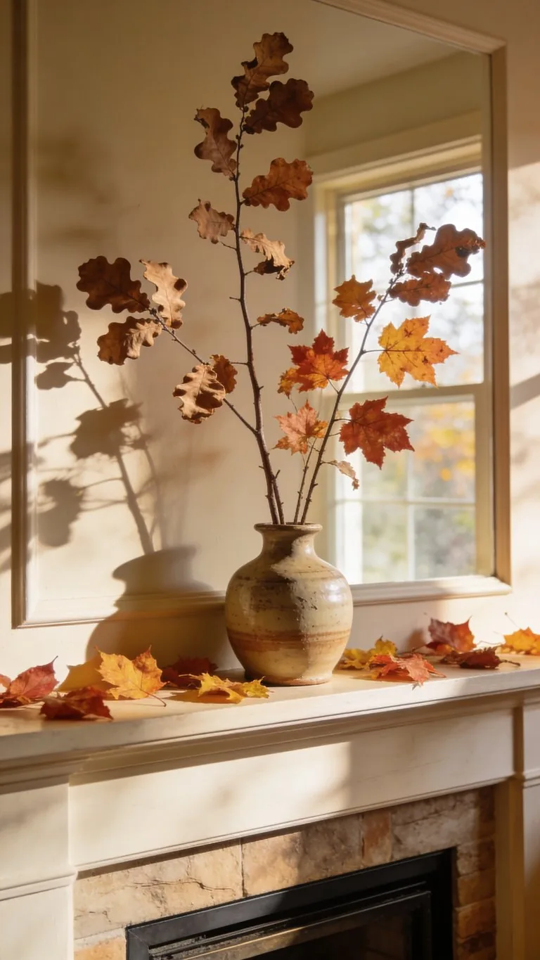 Fall mantel decor idea 5