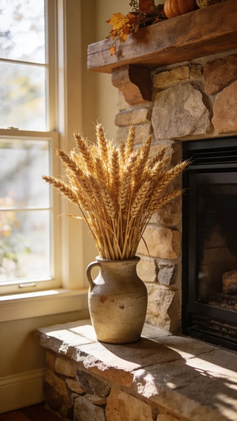 Fall mantel decor idea 7