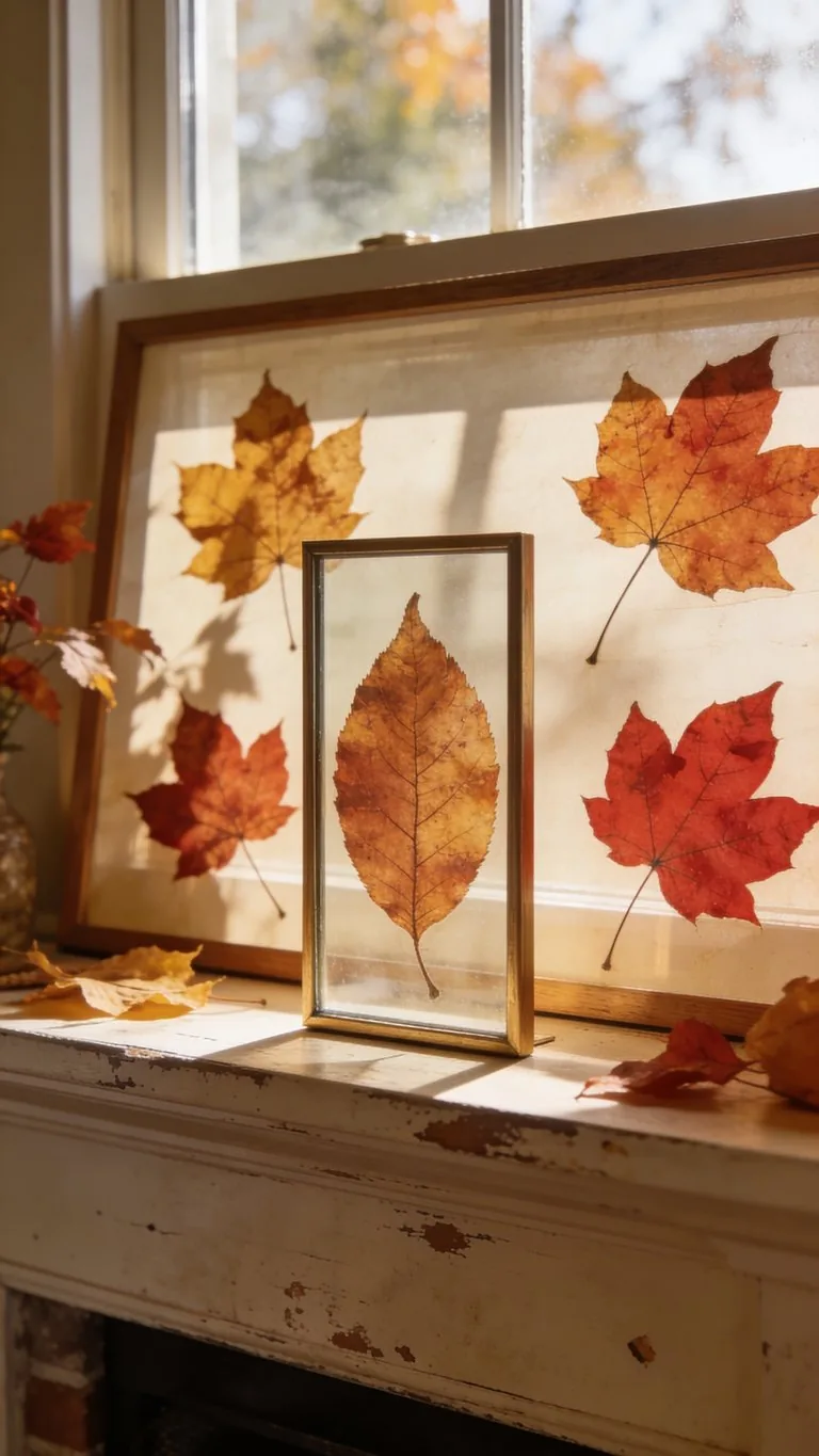 Fall mantel decor idea 8