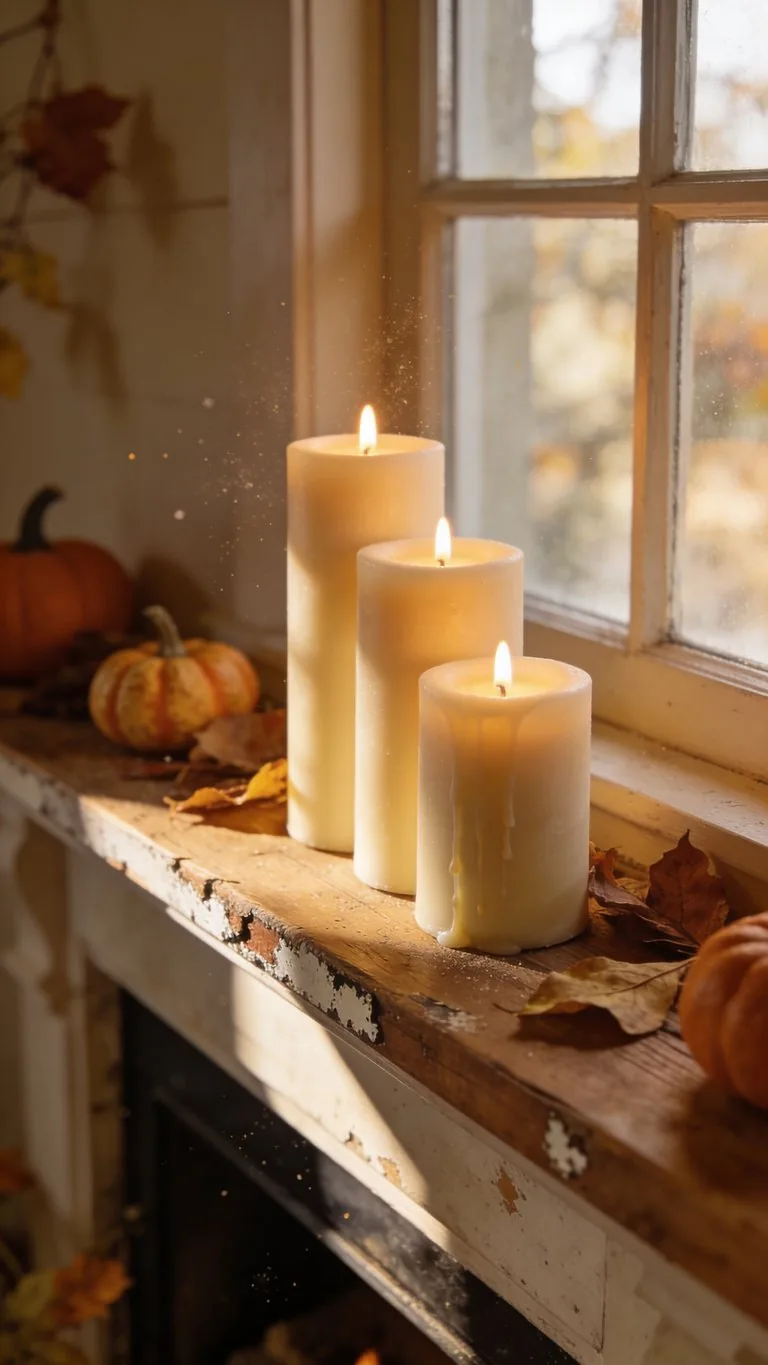 Fall mantel decor idea 9