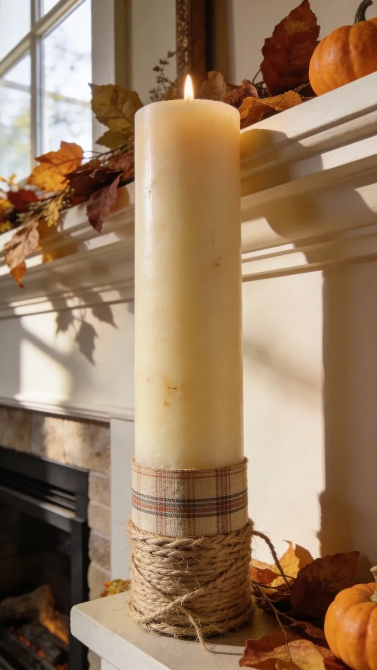 Fall mantel decor idea 11