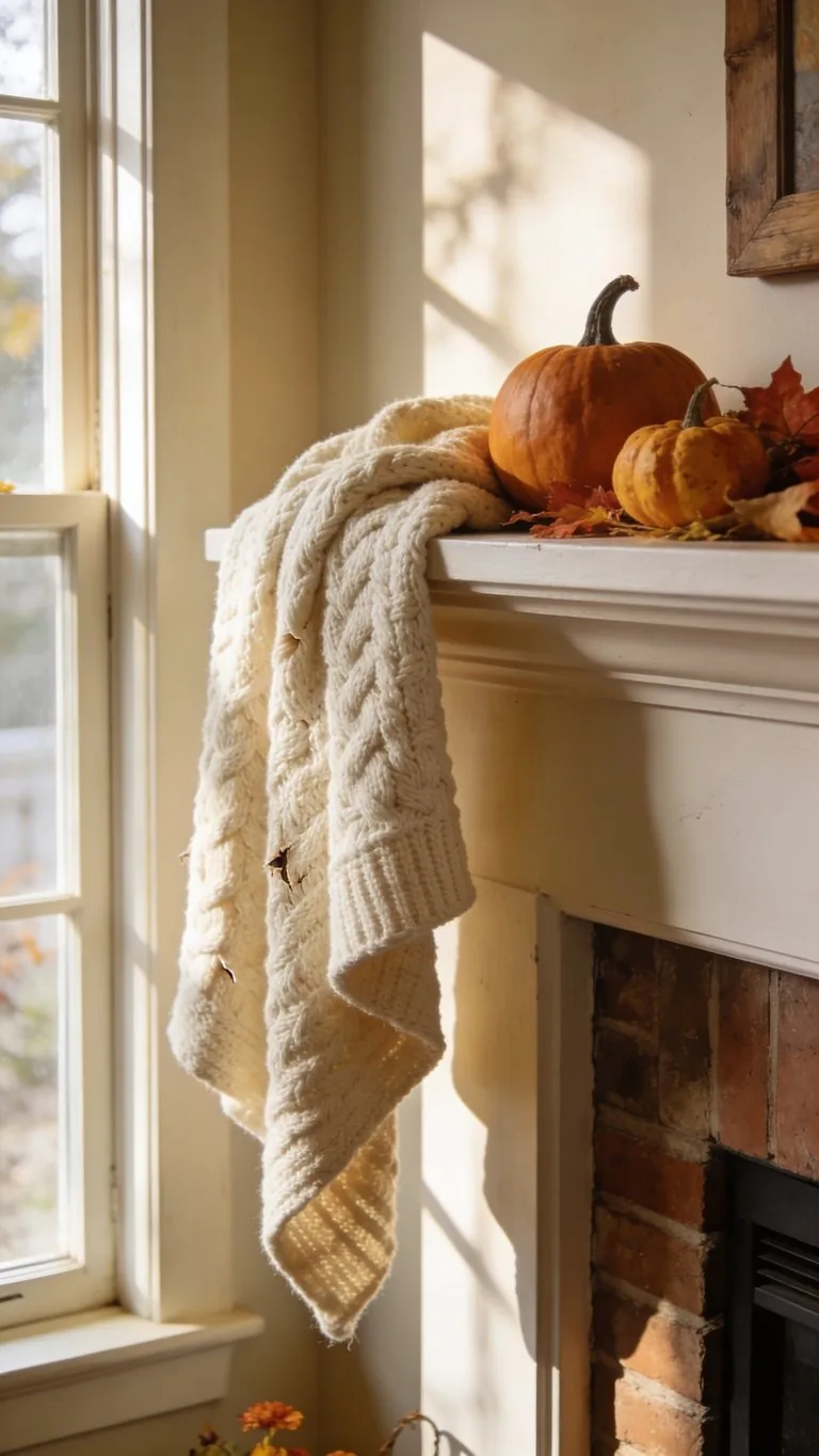 Fall mantel decor idea 12