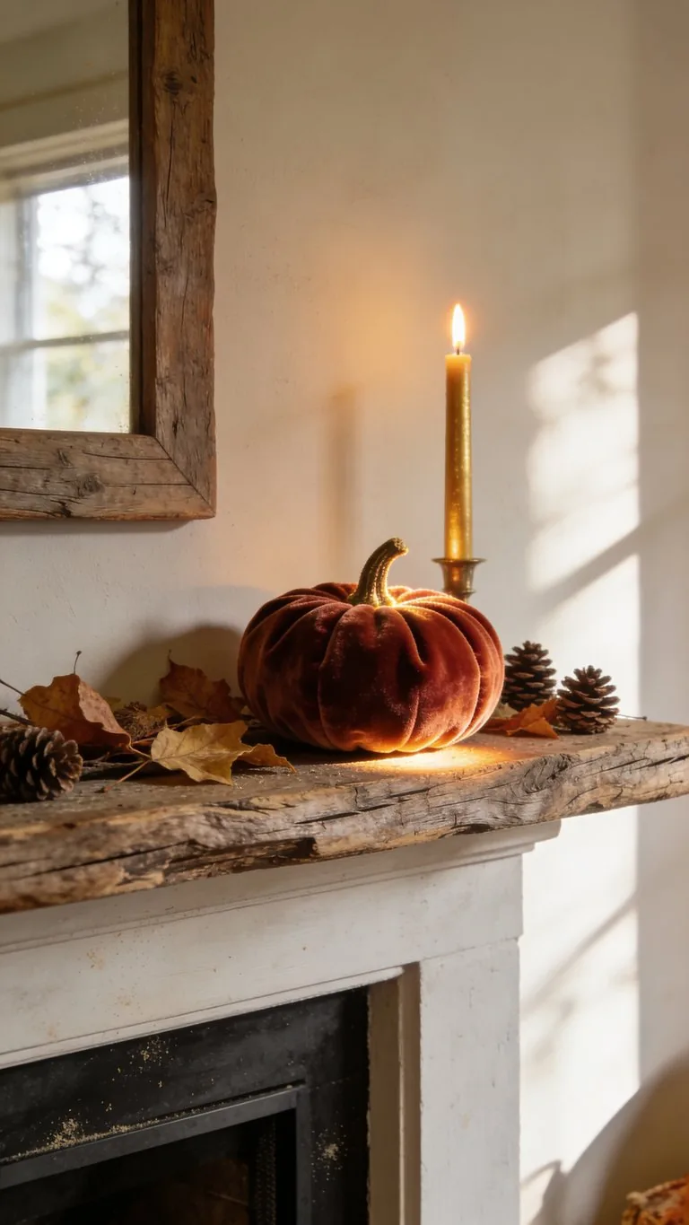 Fall mantel decor idea 15