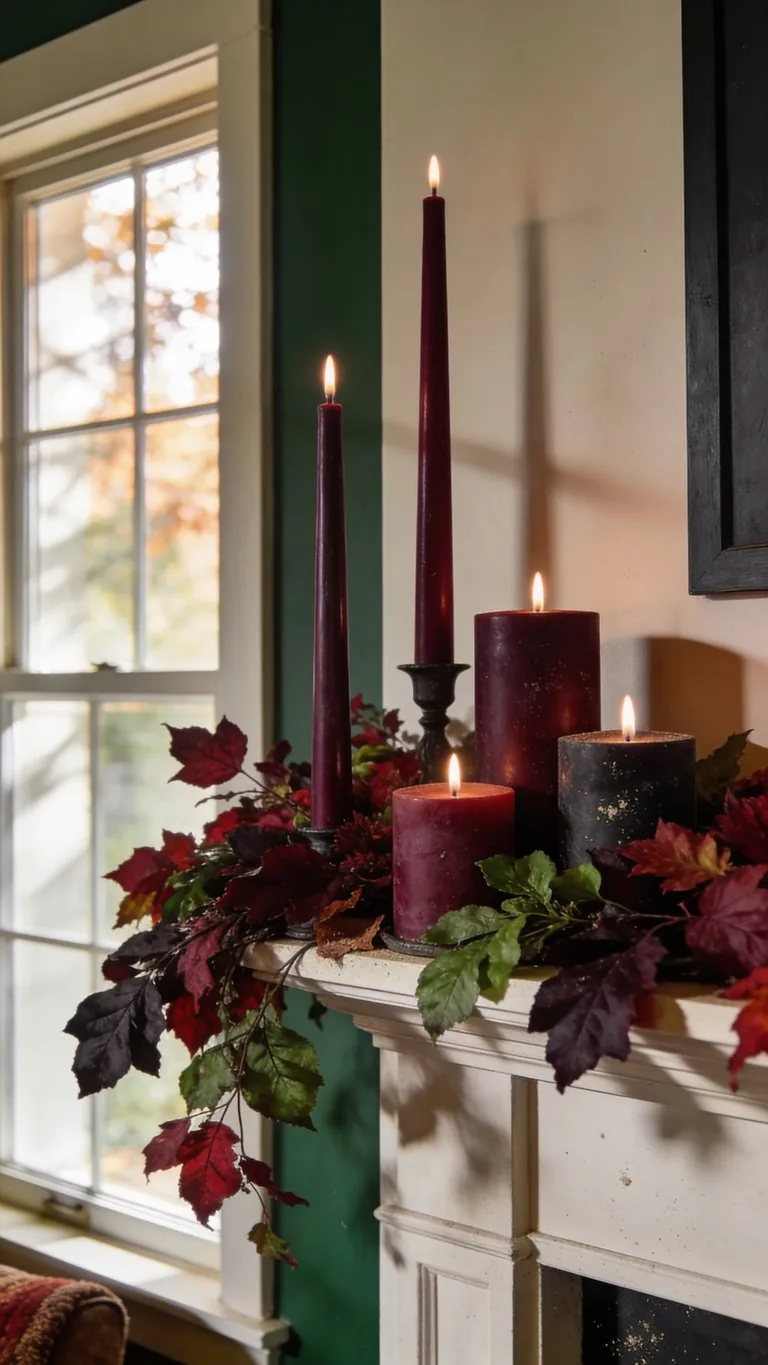 Fall mantel decor idea 20