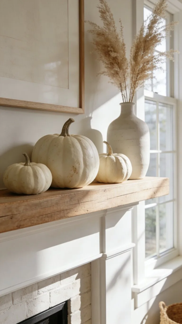 Fall mantel decor idea 21