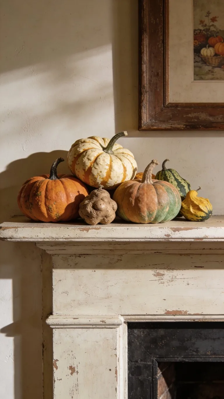 Thanksgiving mantel decor idea 3