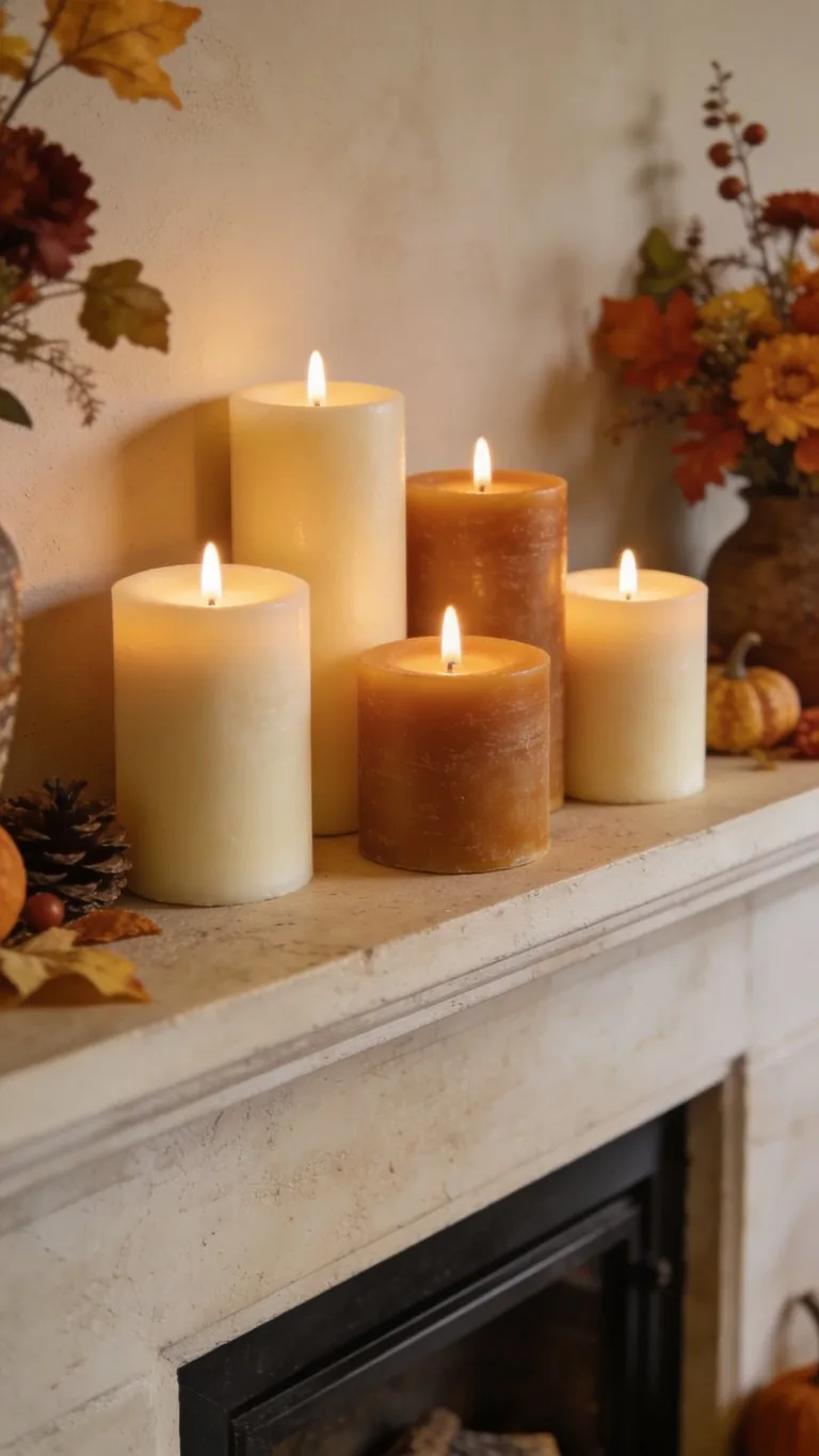 Thanksgiving mantel decor idea 5