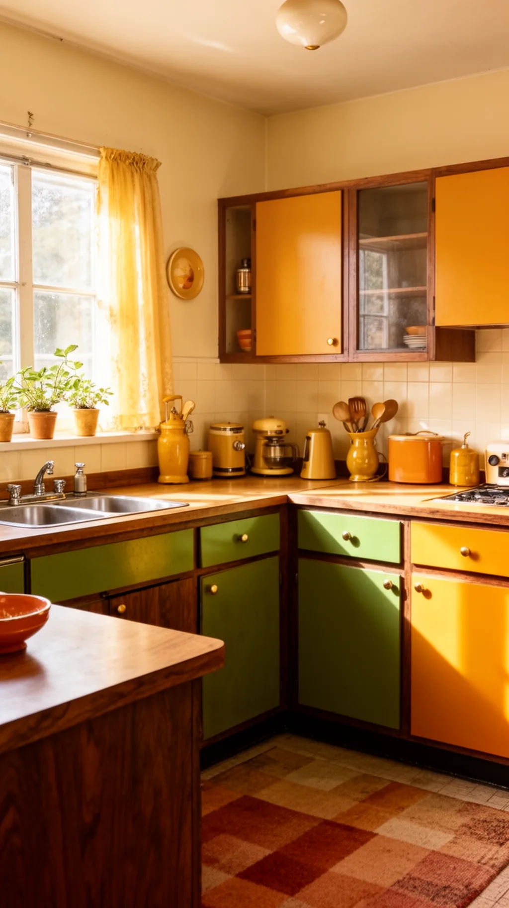 harvest gold retro kitchen palette