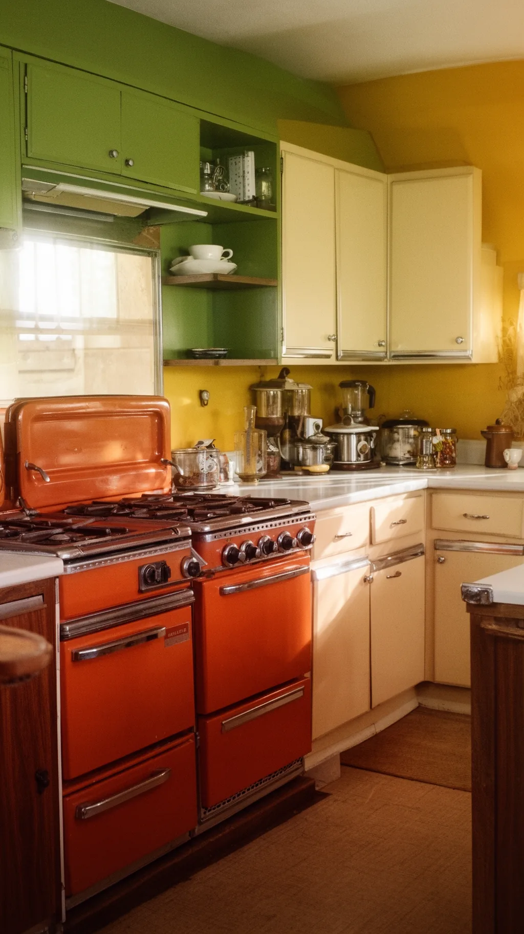 burnt orange retro kitchen palette