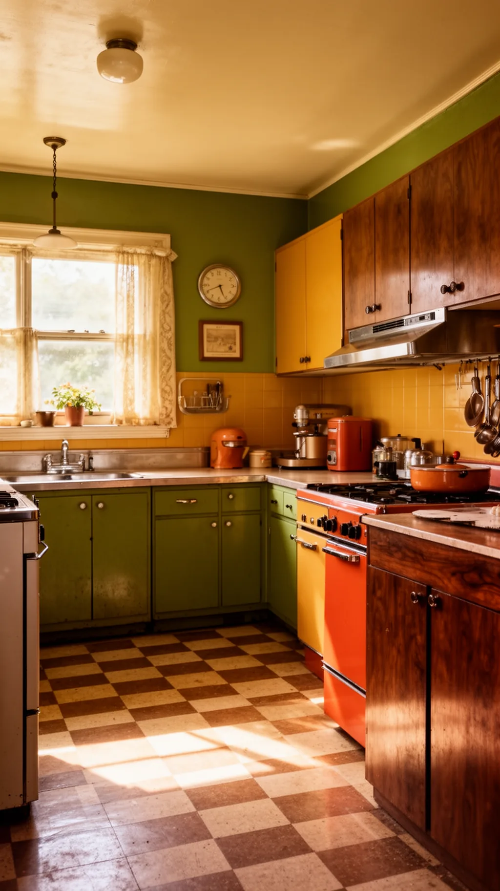 checkerboard vinyl floor