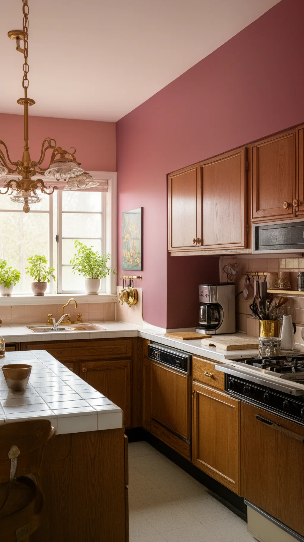 Mauve and pink 80s color palette
