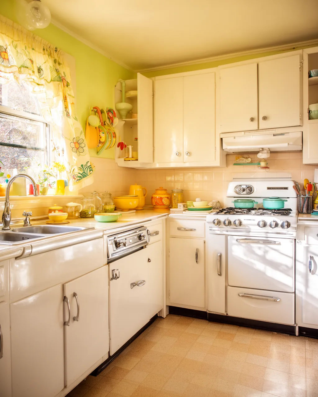 Steel cabinets 1950s kitchen