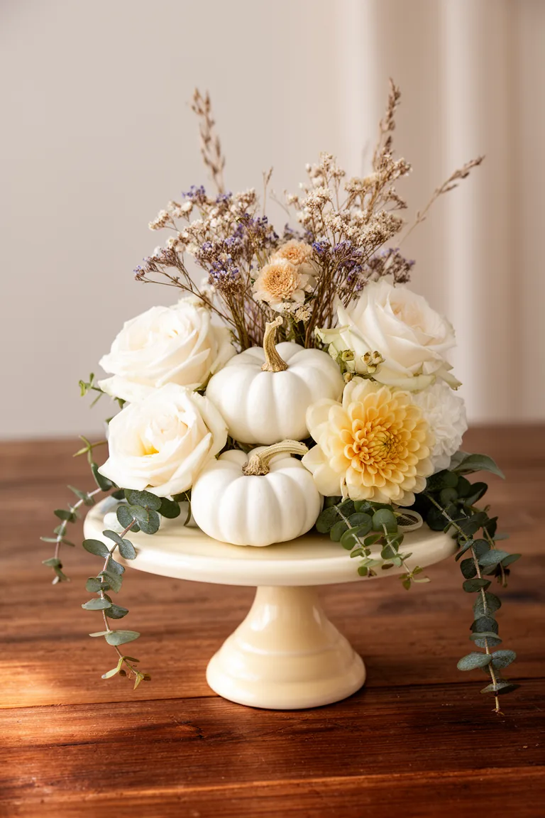 Pumpkin cake stand floral variation 4