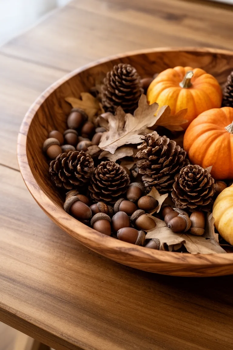 Wooden bowl with acorns variation 5