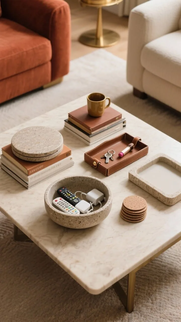 Balanced beautiful and functional fall coffee table