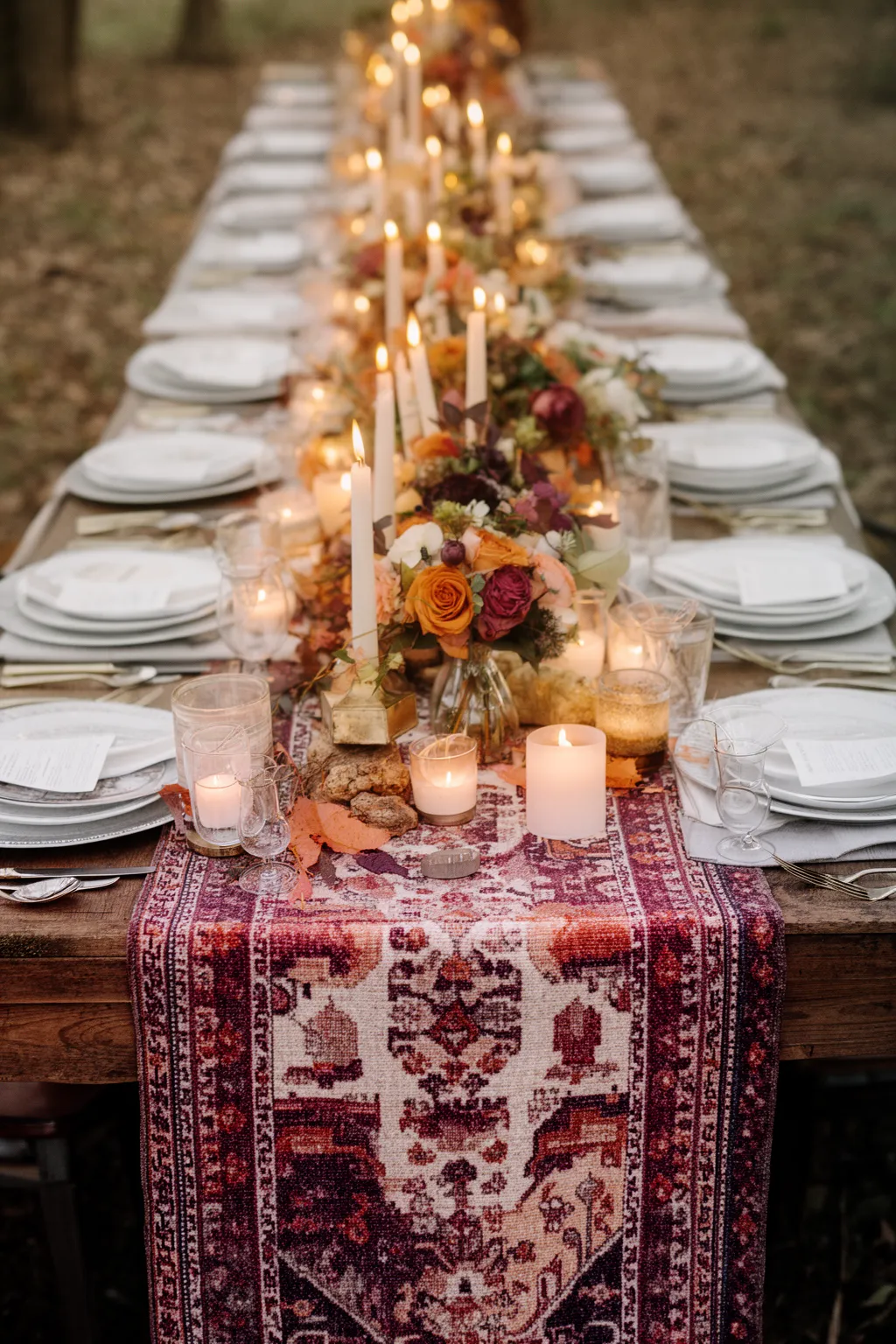 Statement table runner for fall wedding variation 3