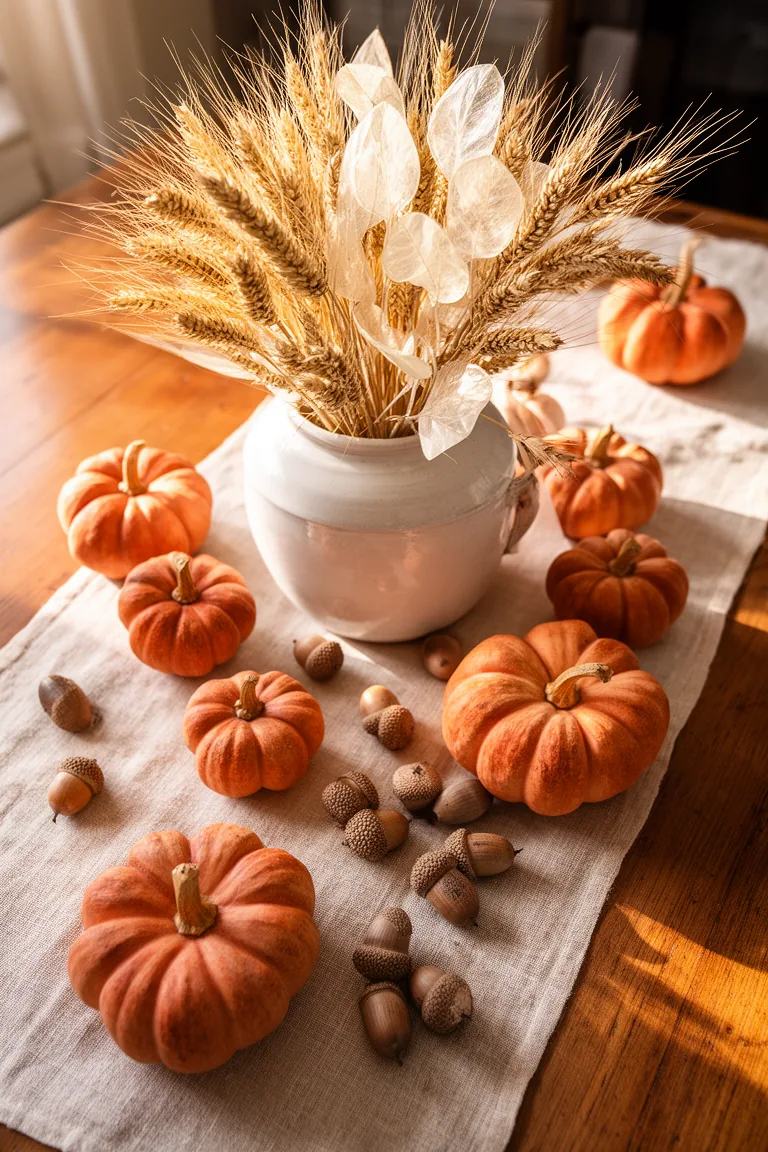 Fall kitchen table centerpiece variation 2