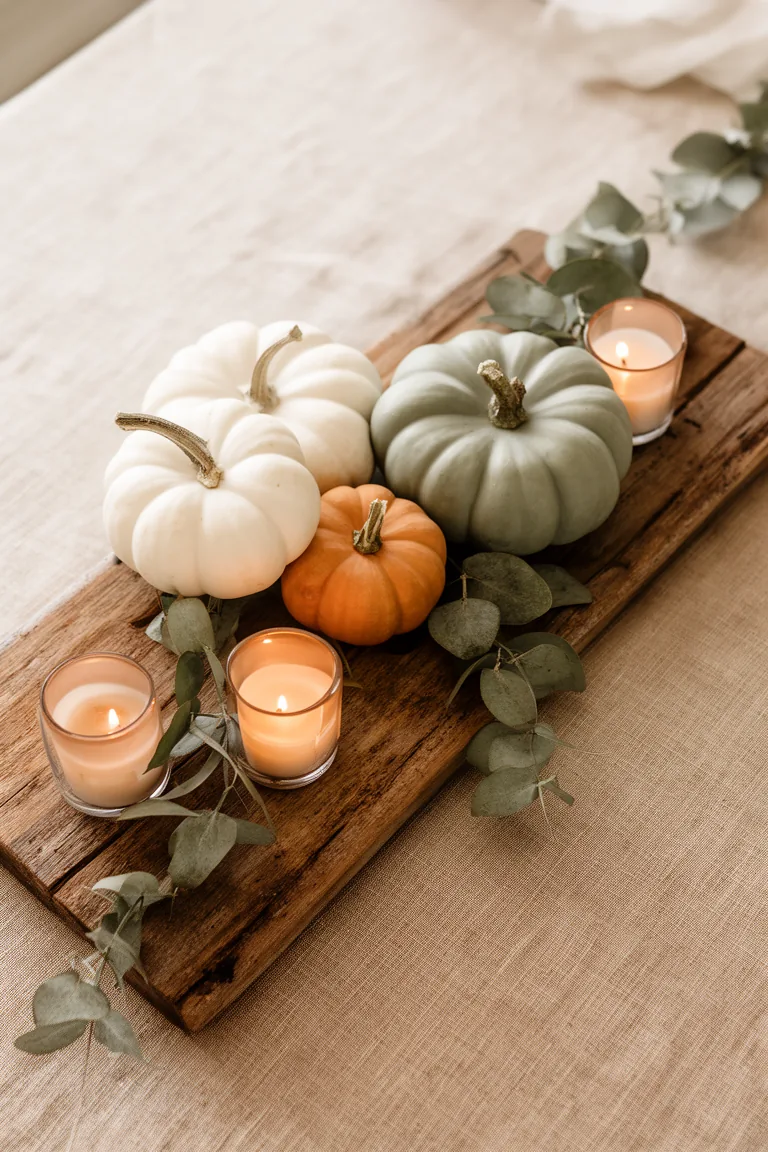 Fall kitchen table centerpiece variation 3