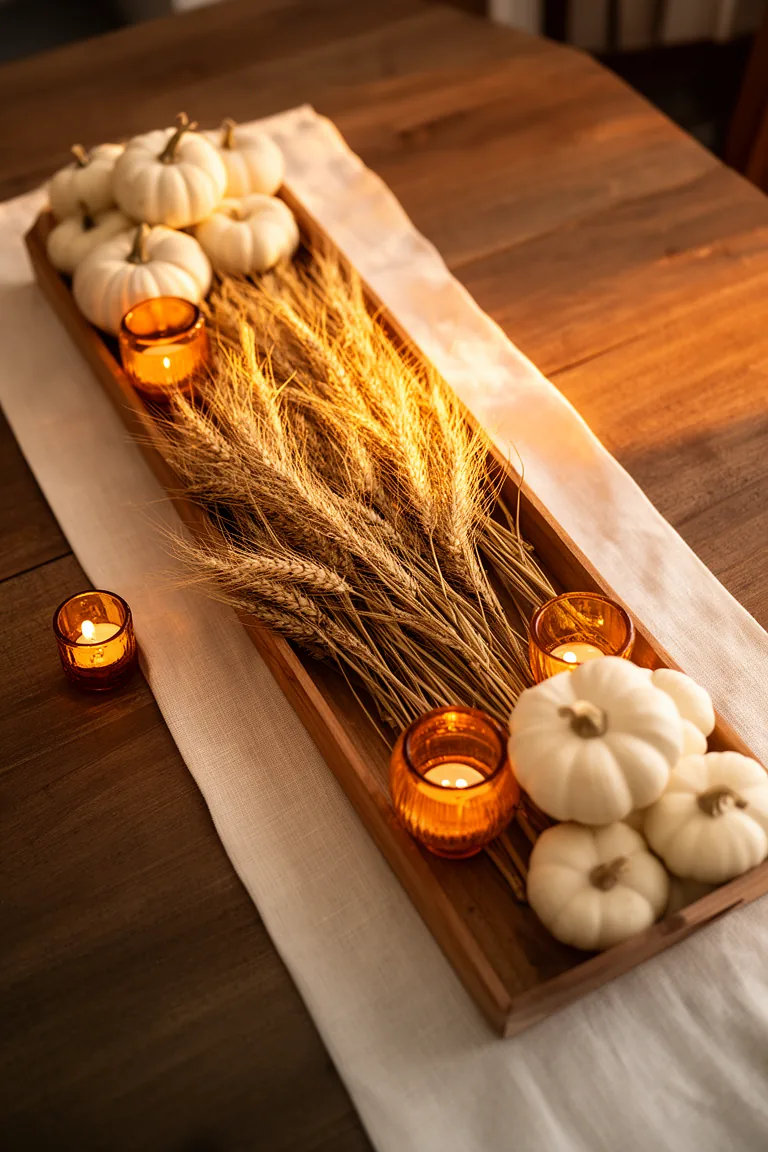 Fall kitchen table centerpiece variation 5