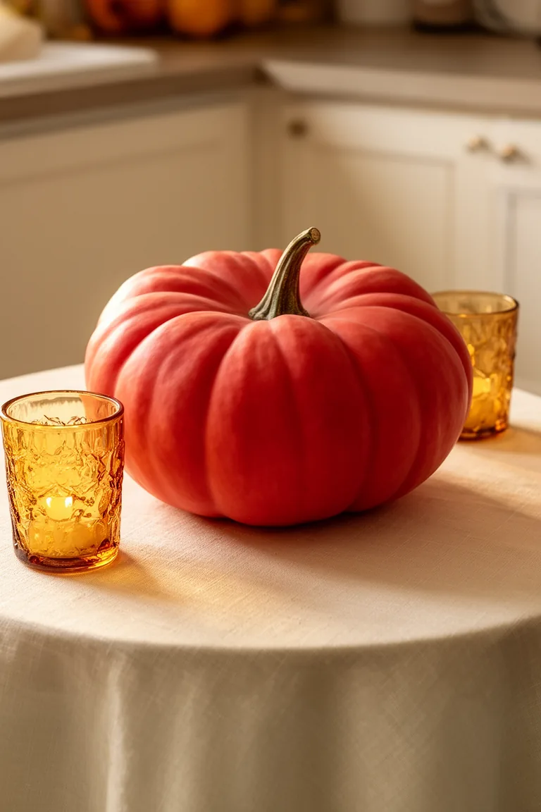 Fall kitchen pumpkin styling variation 3