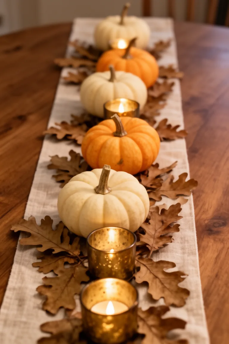 Fall kitchen pumpkin styling variation 5