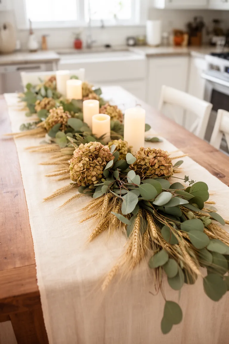 Fall kitchen table garland variation 1