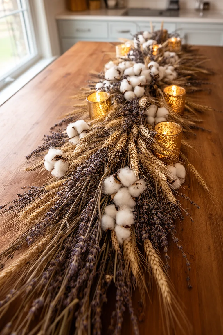 Fall kitchen table garland variation 2