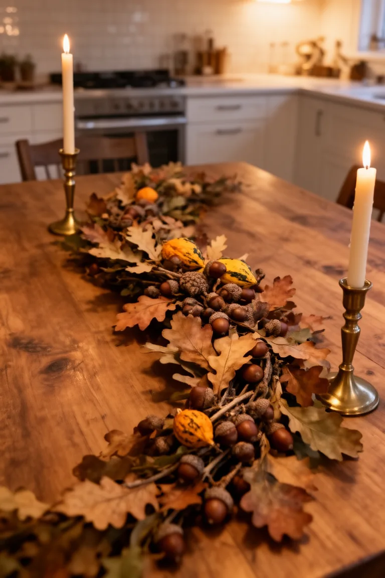 Fall kitchen table garland variation 4