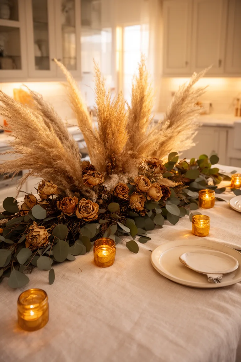 Fall kitchen table garland variation 5