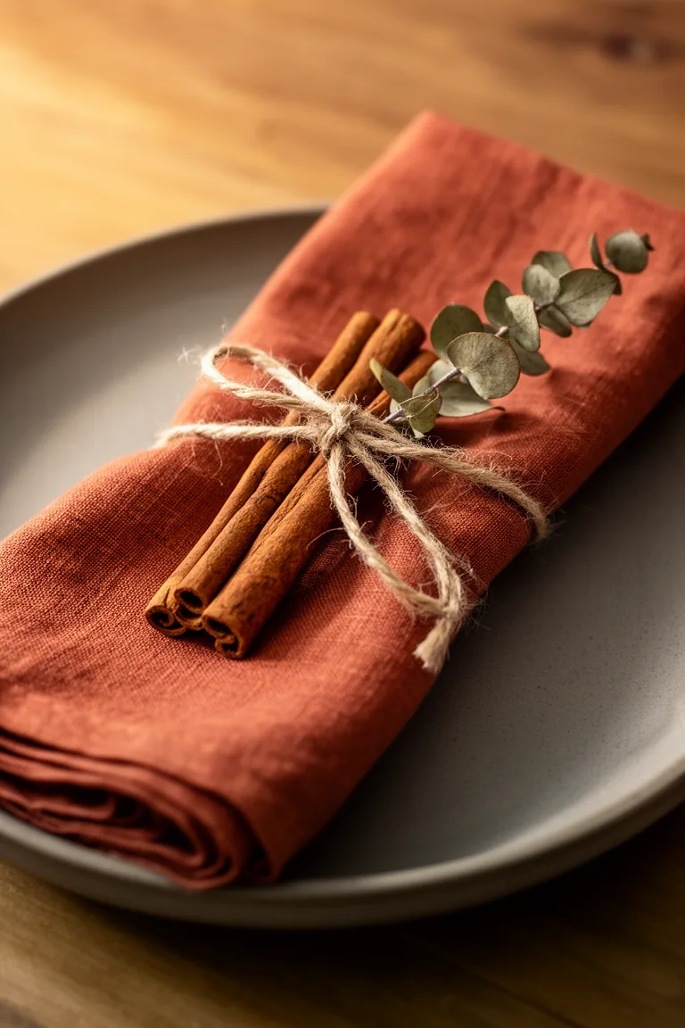 Fall napkin styling variation 1