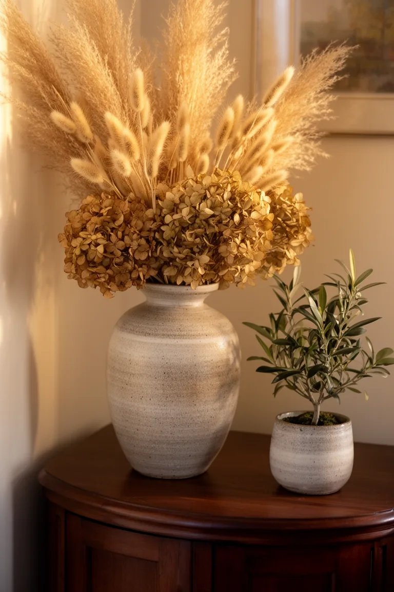 Fall entryway botanical arrangement variation 2