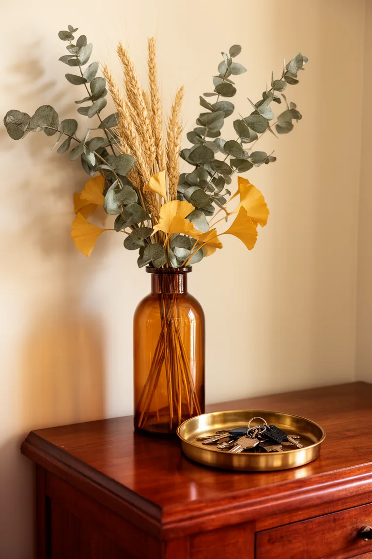 Fall entryway botanical arrangement variation 3