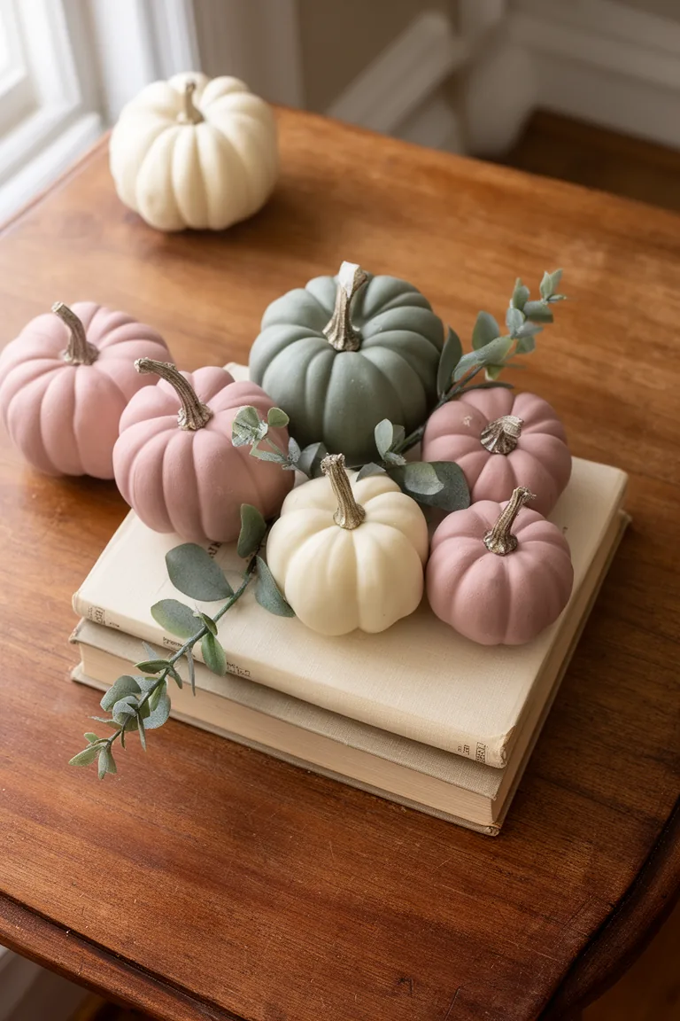 Fall entryway pumpkin styling variation 3