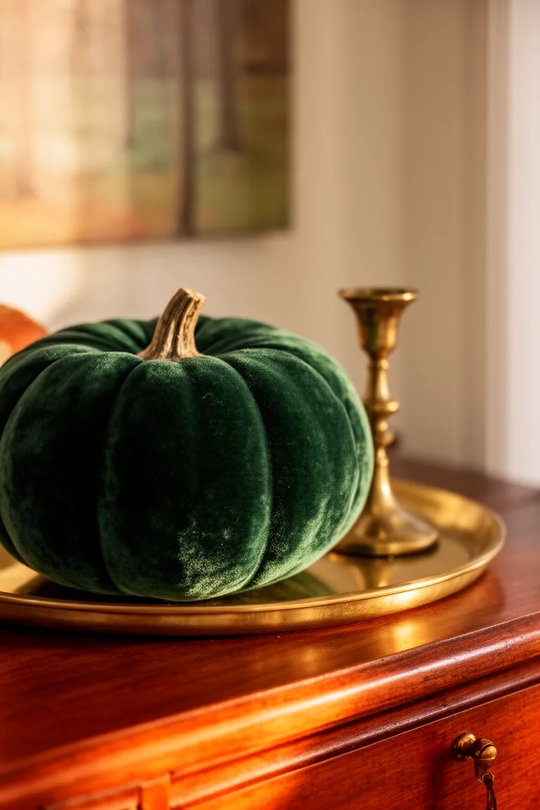 Fall entryway pumpkin styling variation 4