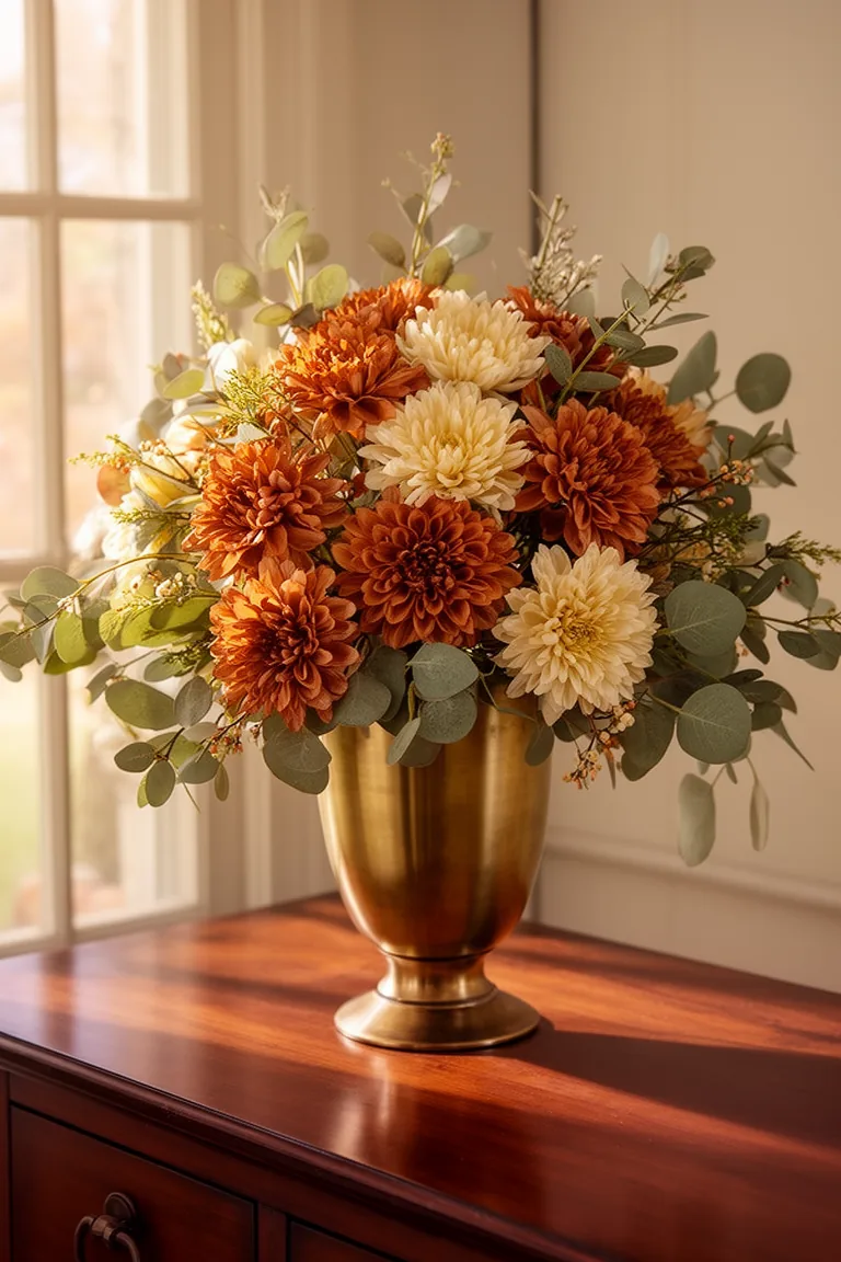Fall faux floral arrangement variation 2