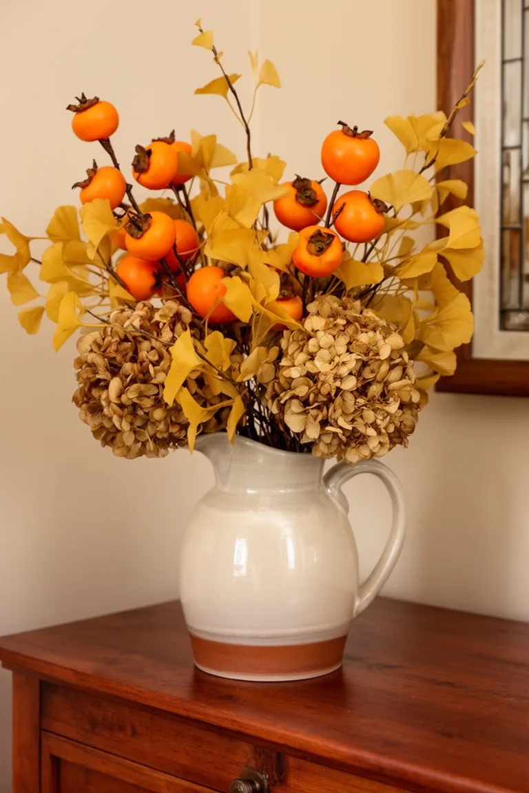 Fall faux floral arrangement variation 4