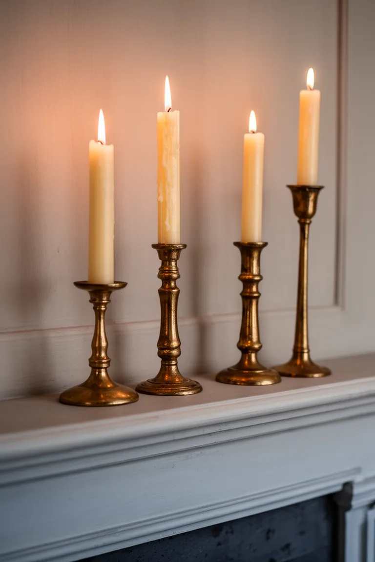 Vintage brass candlestick variation 1