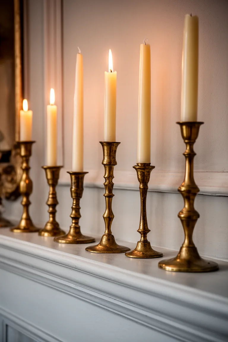Vintage brass candlestick variation 2
