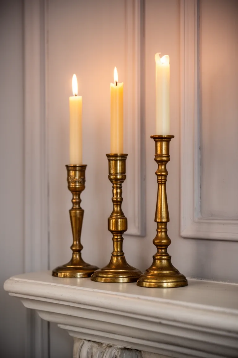 Vintage brass candlestick variation 3