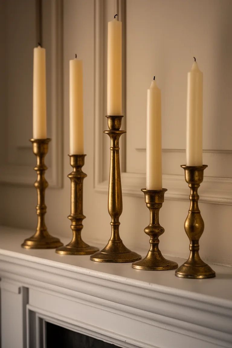 Vintage brass candlestick variation 4