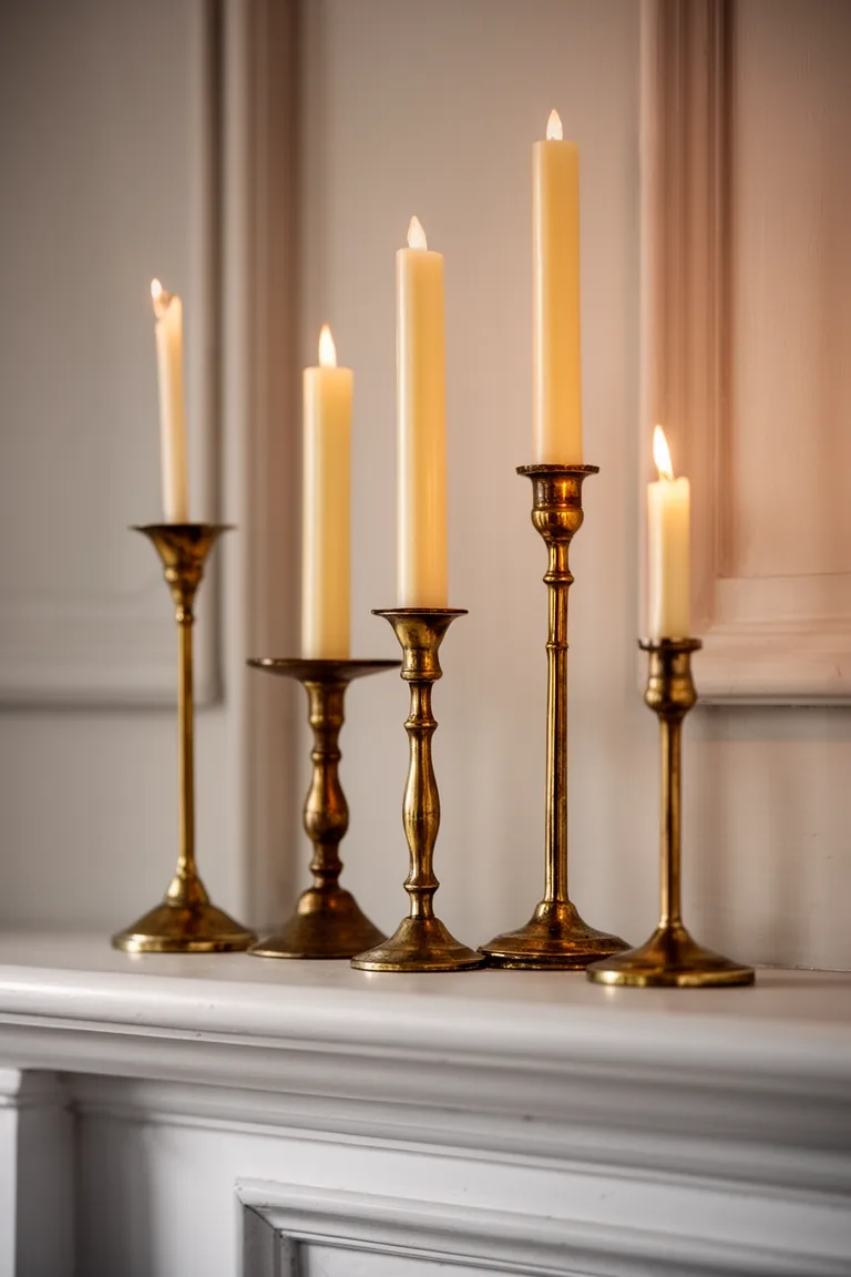 Vintage brass candlestick variation 5