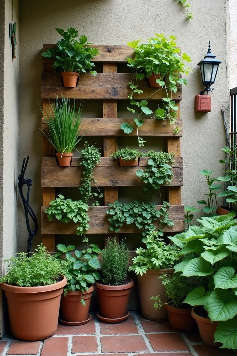 Vertical Living Wall on Small Patio idea 2