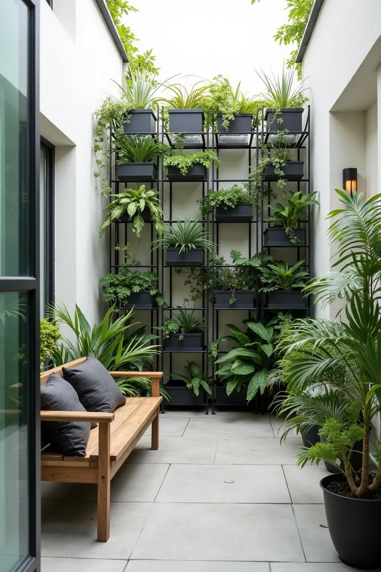 Vertical Living Wall on Small Patio idea 3