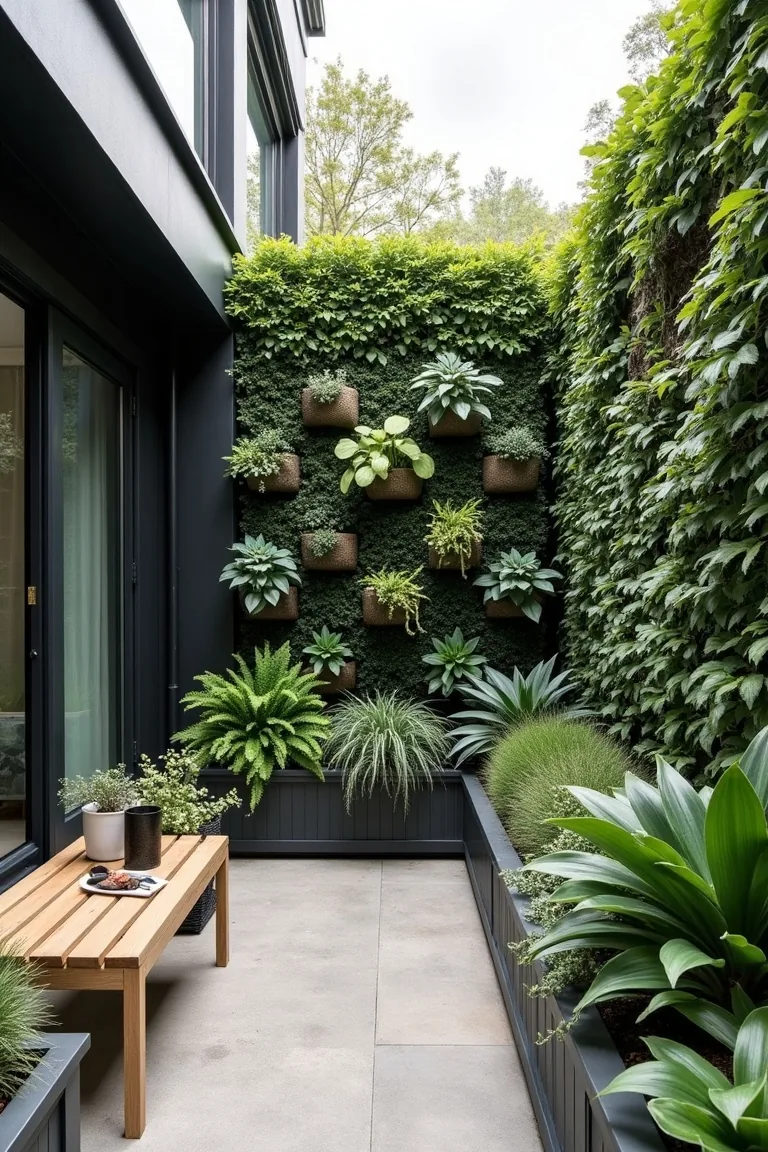 Vertical Living Wall on Small Patio idea 5