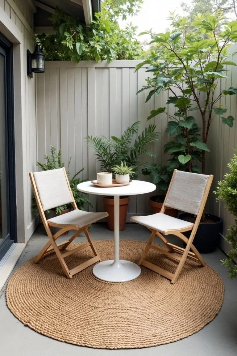 Outdoor Rug on Tiny Patio idea 4