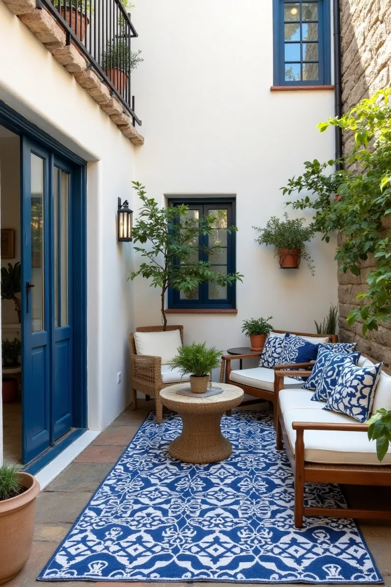 Outdoor Rug on Tiny Patio idea 5