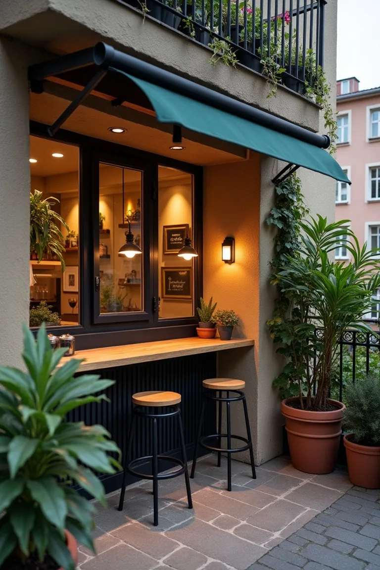 Mini Café Corner on Small Patio idea 2