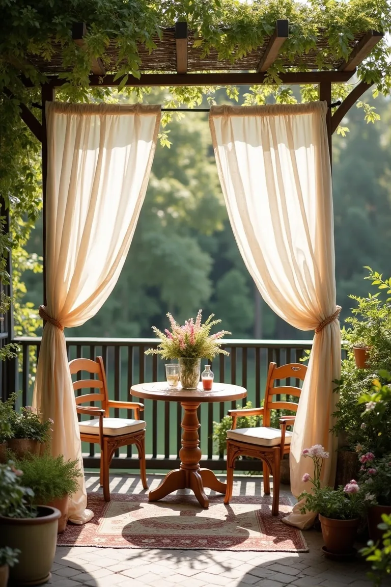 Outdoor Curtains for Small Patio Privacy idea 4