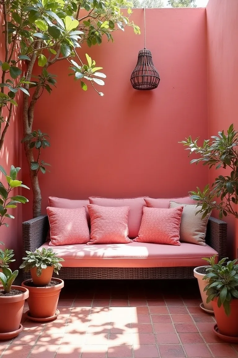 Bold Accent Color on Small Patio idea 5