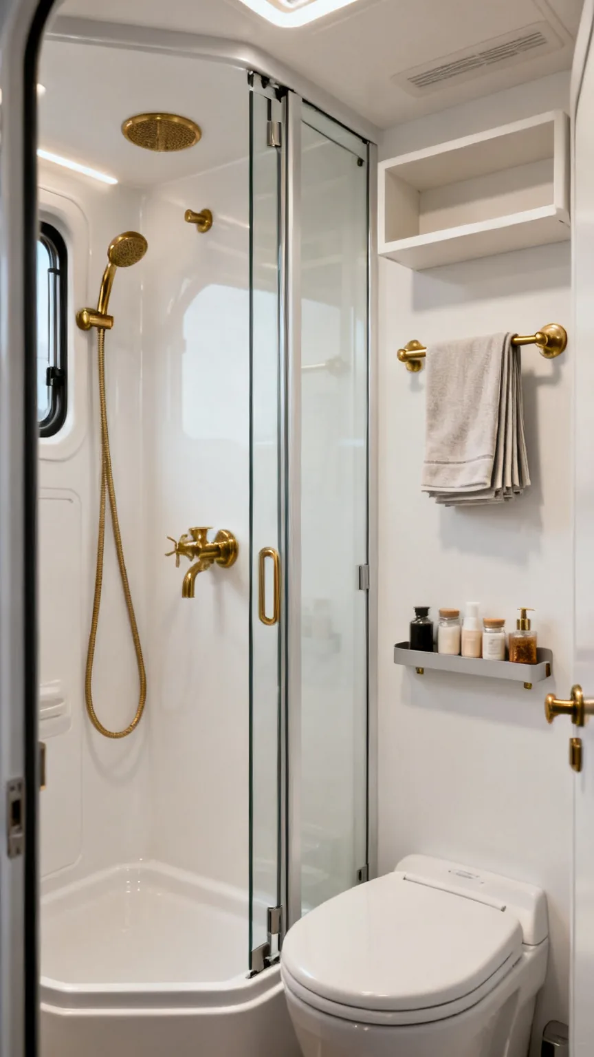 Big Ingenuity in a Small Camper Bathroom